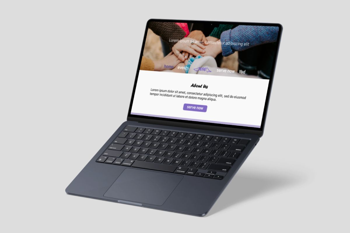 Mockup photo of a flyer designed in Figma.